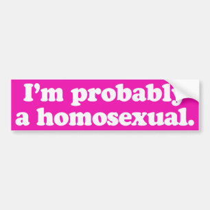 Jag är förmodligen homosexuell -.png bildekal