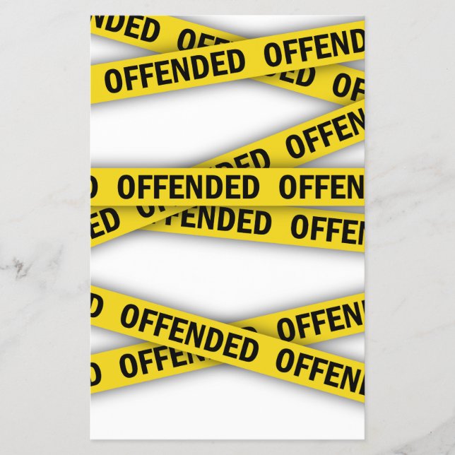 Jag är förolämpad polisband inte kor flygblad (Framsidan)