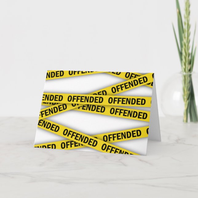 Jag är förolämpad polisband inte kor tack kort (Framsida)