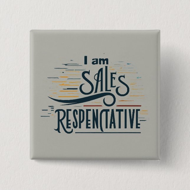 Jag är försäljningsrepresentant Square Knapp (Framsida)