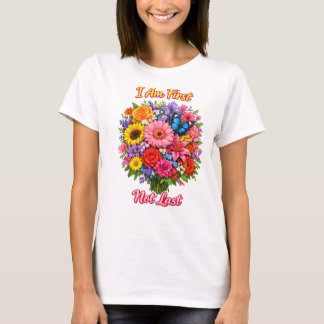 Jag är först inte sist Ljus blomsterlig  Inspirati T Shirt