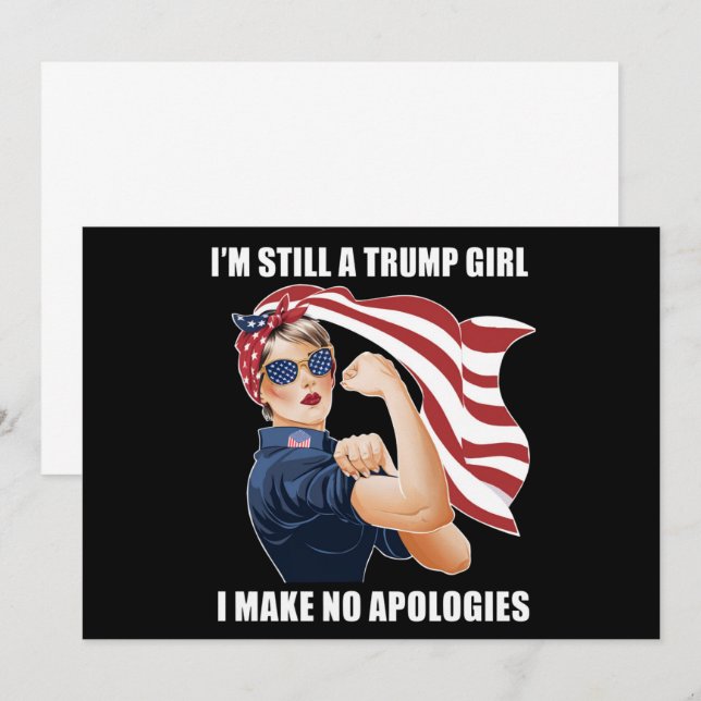 Jag är fortfarande en trumpflicka som jag inte gör inbjudningar (Fram/baksida)