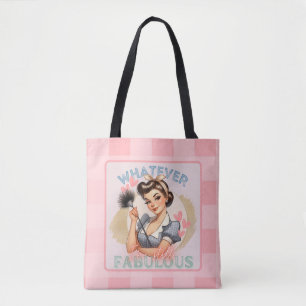 JAG ÄR FORTFARANDE FABULÖS PINUP ROSA AV GIRL TYGKASSE