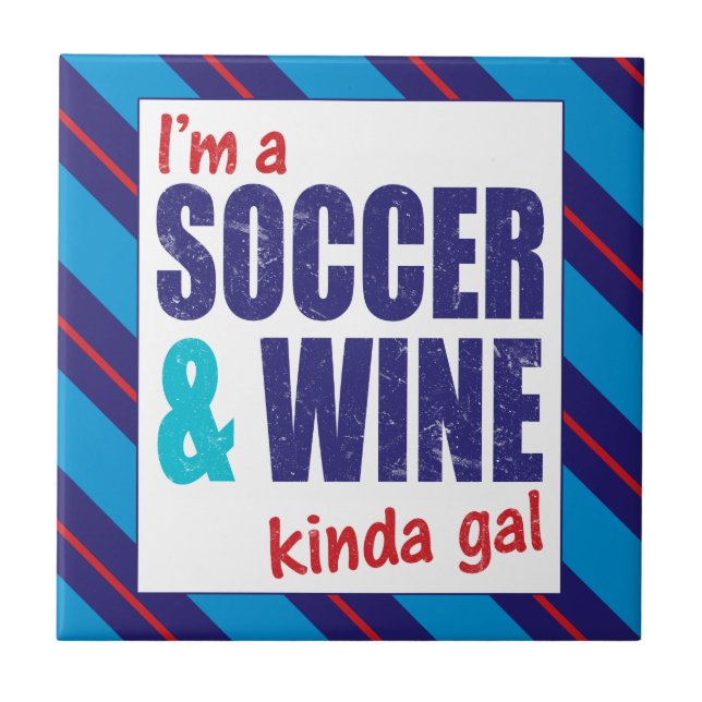 Jag är fotbollsspelare och Vin Kinda Gal Kakelplatta (Framsidan)