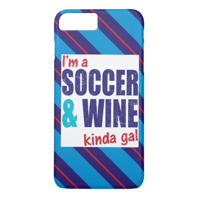 Jag är fotbollsspelare och Vin Kinda Gal Mobile Fo Case-Mate iPhone Skal (Baksida)