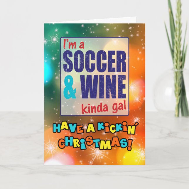Jag är fotbollsspelare och Vin Kinda-julkort Helgkort (Framsida)