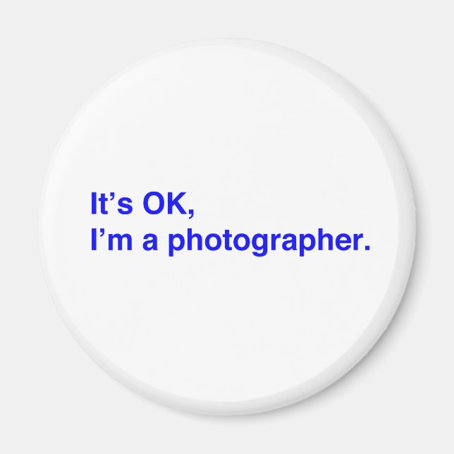 Jag är fotograf. magnet (Framsidan)