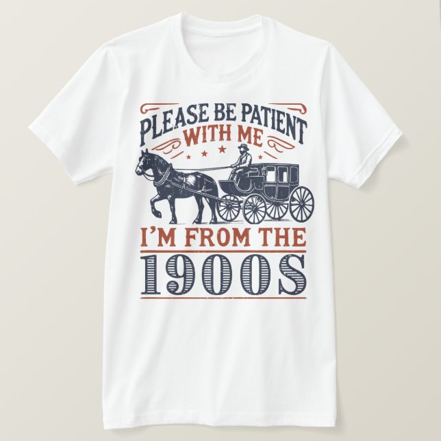 Jag är från 1900. t shirt (Design framsida)