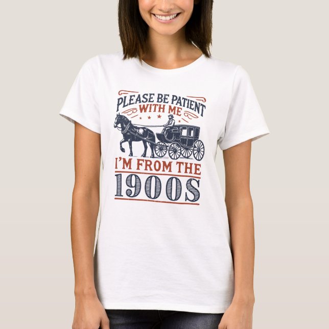 Jag är från 1900-talet. t shirt (Framsida)
