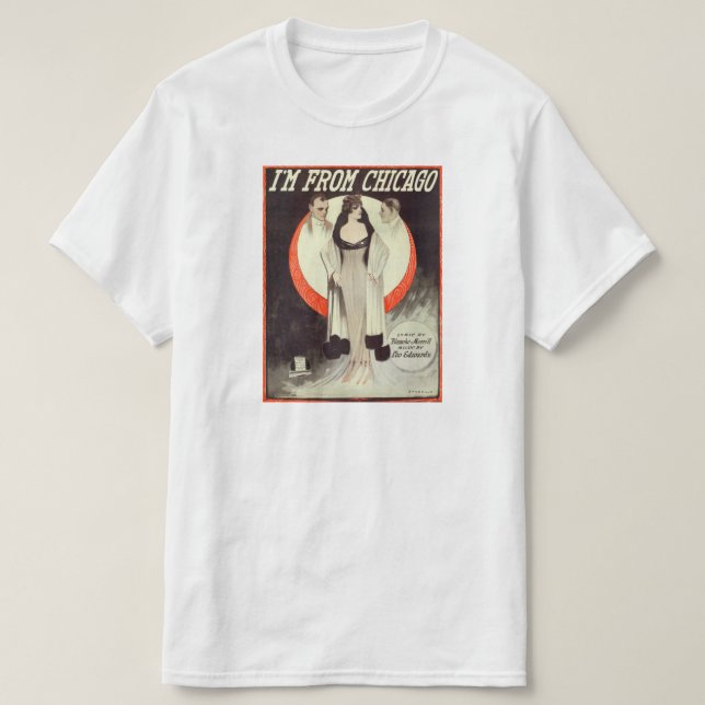 Jag är från Chicago - Lakan Music Cover T-shirt (Design framsida)