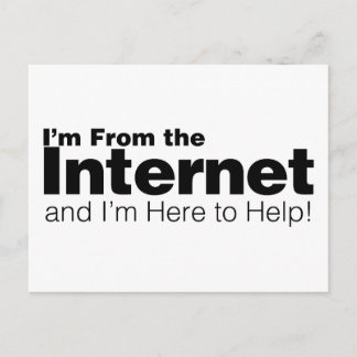 Jag är från Internet Vykort