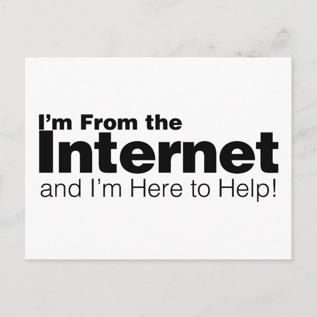 Jag är från Internet Vykort (Framsida)