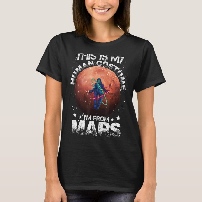 Jag är från Mars Alien Space Astronaut T Shirt (Framsida)
