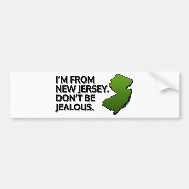 Jag är från New jersey. Var inte äcklig. Bildekal (Framsidan)
