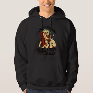 Jag är från och med nu djurhållare som är färdig m hoodie