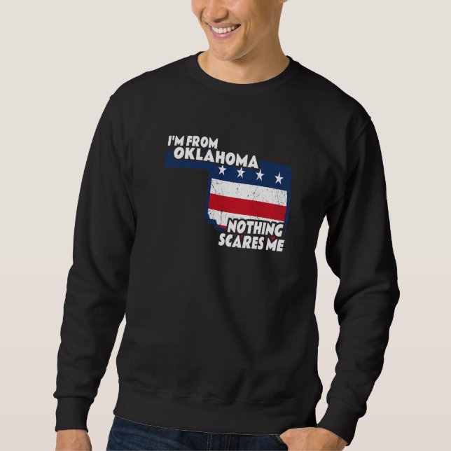 Jag är från Oklahomas hemland... Lång Ärmad Tröja (Framsida)
