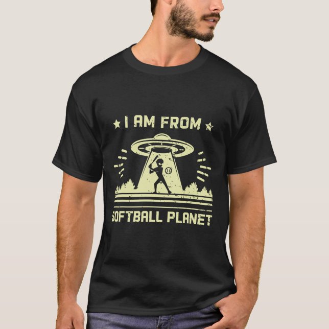 Jag är från Softll Planet Rolig Softll Utomjording T Shirt (Framsida)
