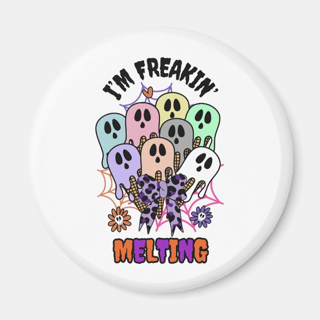 Jag är freakin, smälter Halloween Ice Spöken Magnet (Framsidan)