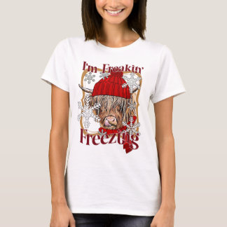 Jag är Freaking Freezing Funny Heifer Cow T Shirt