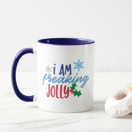 Jag är Freaking Jolly, God jul Spirit Mugg