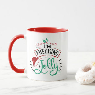 Jag är Freaking Jolly Lustigt julklapp Mugg