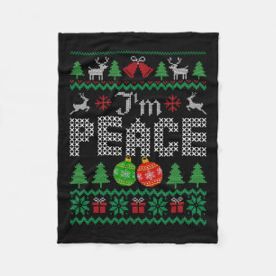 Jag är fred i Kom i par matchande god jul Fleecefilt