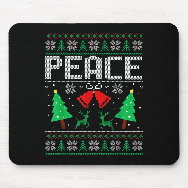 Jag är fred - jag Kom i fredspolen Matching Ugly C Musmatta (Framsidan)