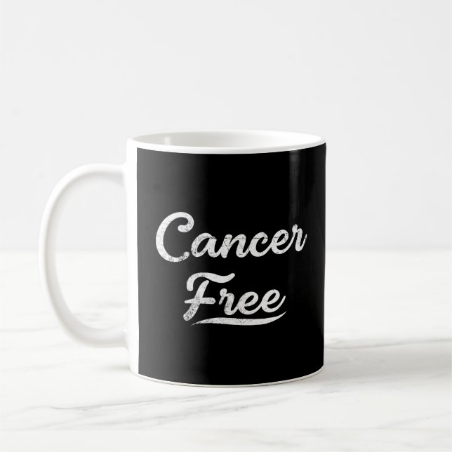 Jag är fri från cancer kaffemugg (Vänster)