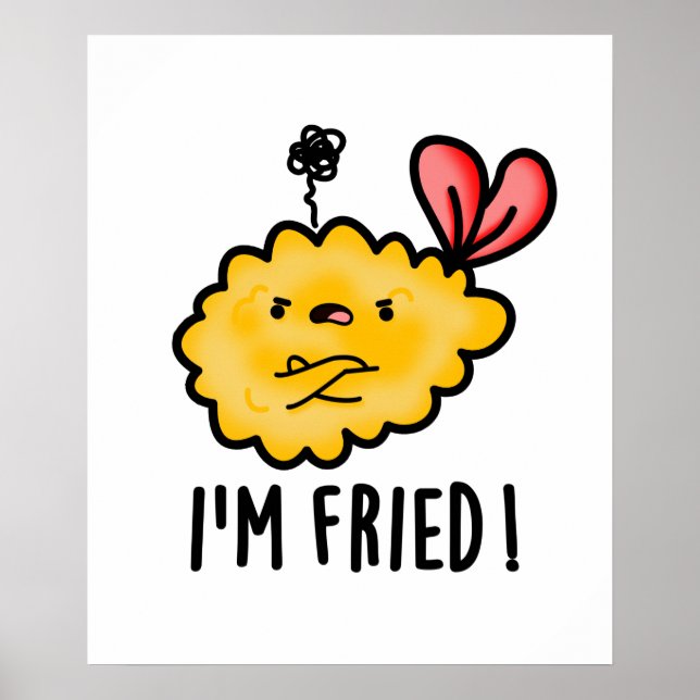 Jag är Fried Funny Tempura Sushi Pun Poster (Framsidan)