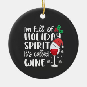Jag är full av julstämning Det kallas vin jul Julgransprydnad Keramik