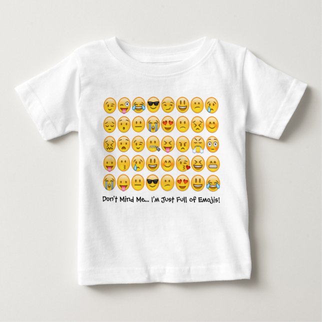 Jag är Fullt av Emojis. . . Småbarn Emoji Tee Shir (Framsida)