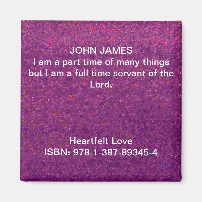 Jag är fullt tjänare. magnet (Framsidan)