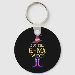 Jag är G-morsa Witch Costume Halloween Funny Witch Nyckelring