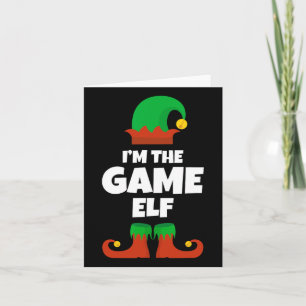 Jag är Game Elf-familjen Pajama-julklapp Kort