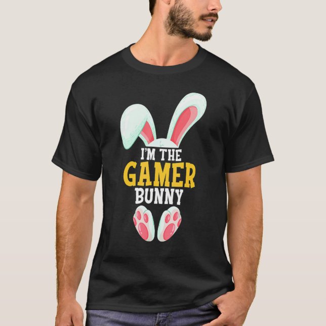 Jag är Gamer Bunny, en fin matchande familj Påsk T Shirt (Framsida)