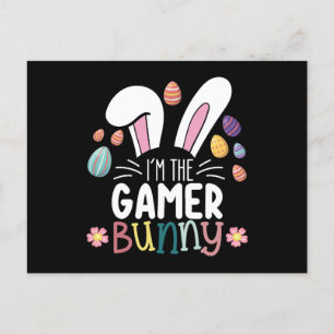 Jag är Gamer Bunny Gaming Påsk Matching Vykort