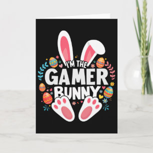 Jag är Gamer Bunny Matchande Påsk Familj Kort