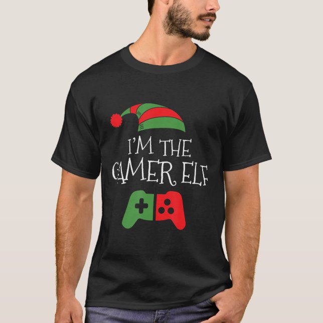 Jag är Gamer Elf Matching Familj, fin jul T Shirt (Framsida)