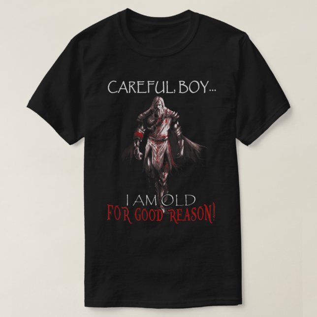 Jag är gammal för Bra Reason Crusader Knig T Shirt (Design framsida)