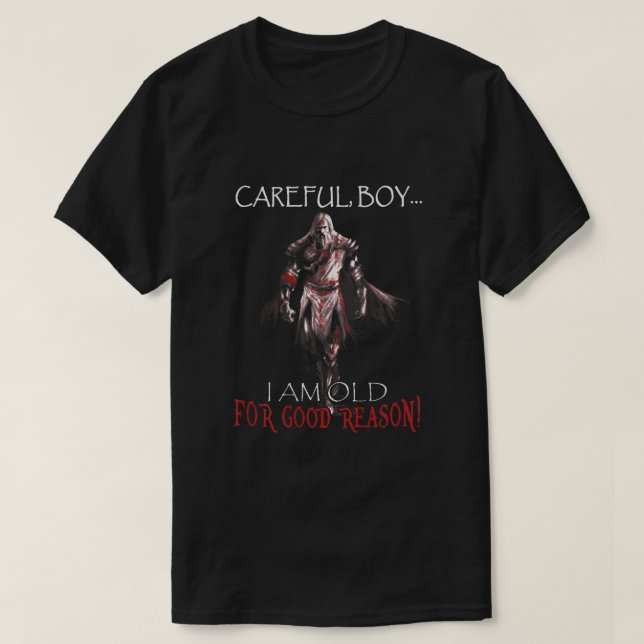 Jag är gammal för Bra Reason Crusader Knig T Shirt (Design framsida)