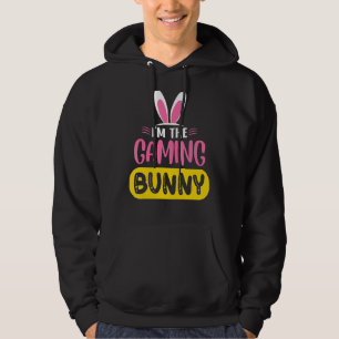 Jag är Gammande Bunny Rabbit Öron Egg Påsk Day Hoodie