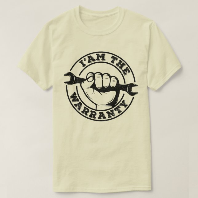 Jag är garantin Diesel Mechanic-garantin Humor T Shirt (Design framsida)