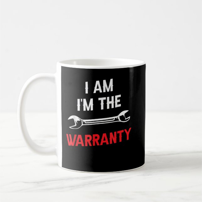 Jag är garantiverktygen hobbybilmekaniker kaffemugg (Vänster)
