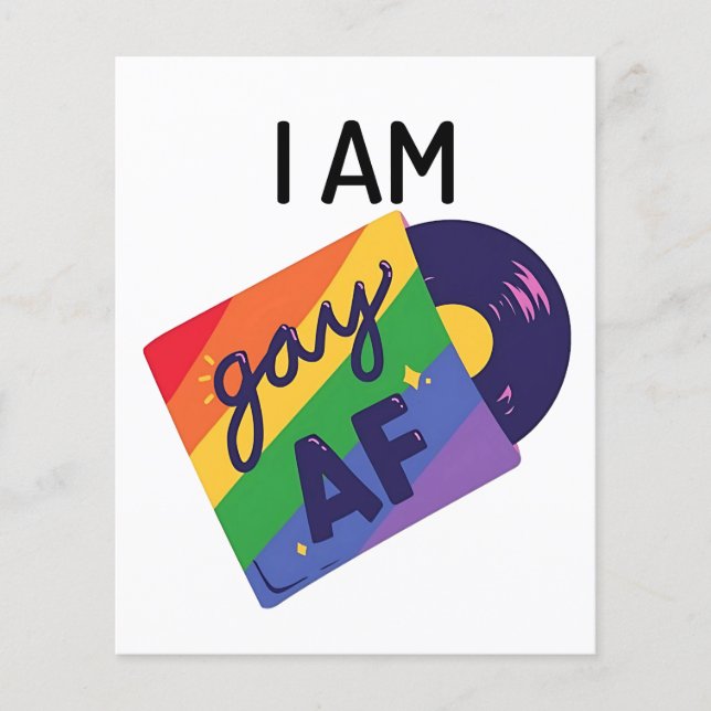 Jag är Gay AF LGBT-Pridet i månaden Flygblad (Framsidan)