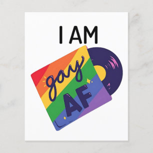 Jag är Gay AF LGBT-Pridet i månaden Flygblad