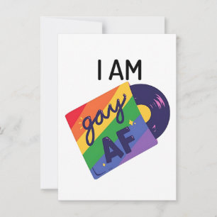 Jag är Gay AF LGBT-Pridet i månaden Inbjudningar
