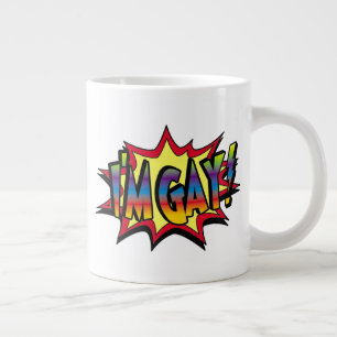 Jag är Gay Burst Jumbo Mugg