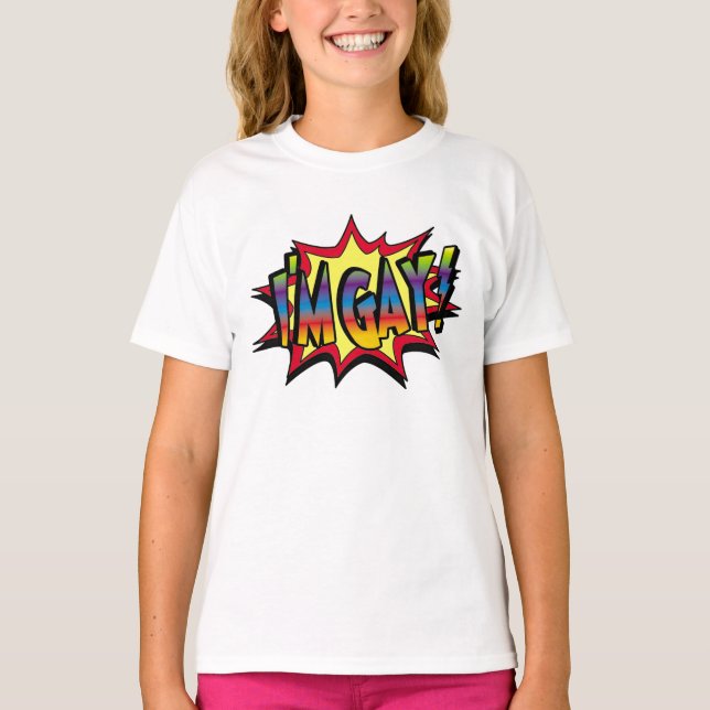 Jag är Gay Burst T Shirt (Framsida)