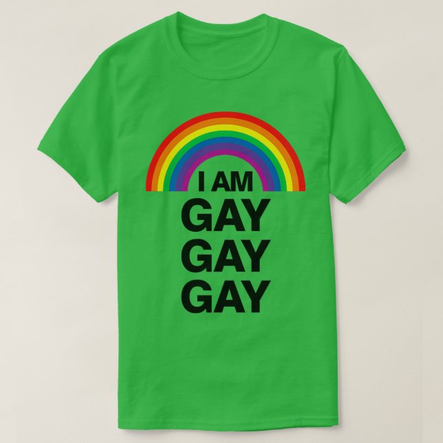 Jag är gay gay gay t shirt (Design framsida)
