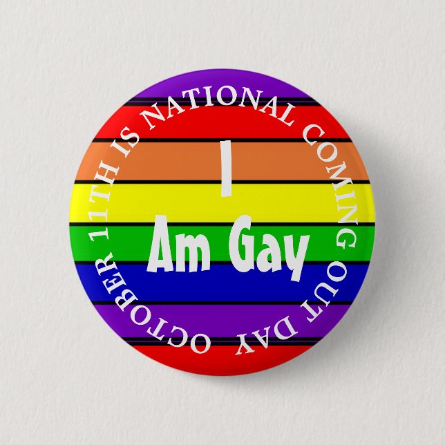 Jag är Gay, nationaldagen kommer ut Knapp (Framsida)
